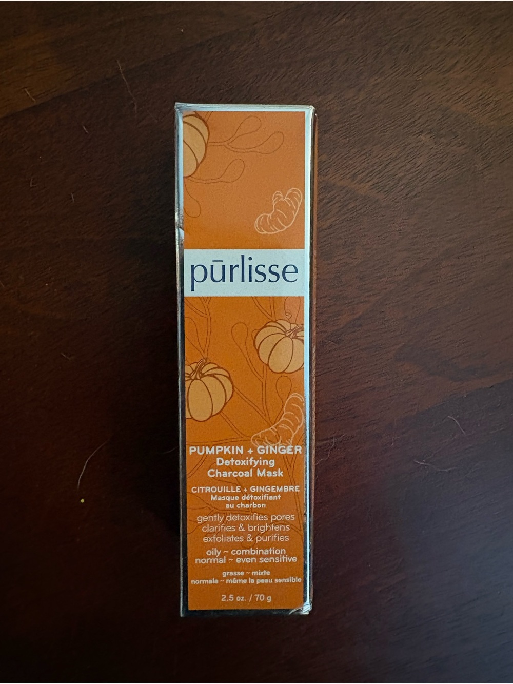 purlisse Pumpkin + Ginger Detoxifying Charcoal Mask - Orange